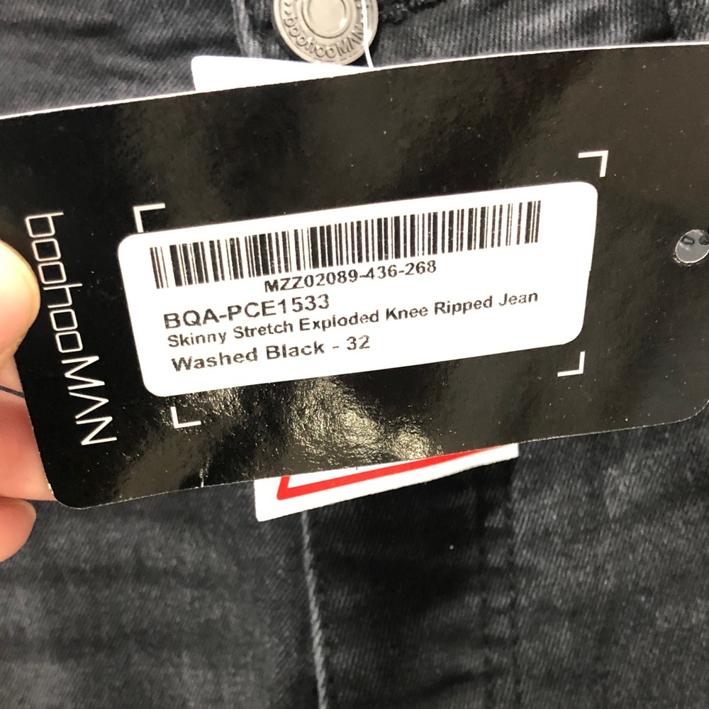 830 Skinny Stretch Exploded Knee Ripped Jean - Picture 2 of 4